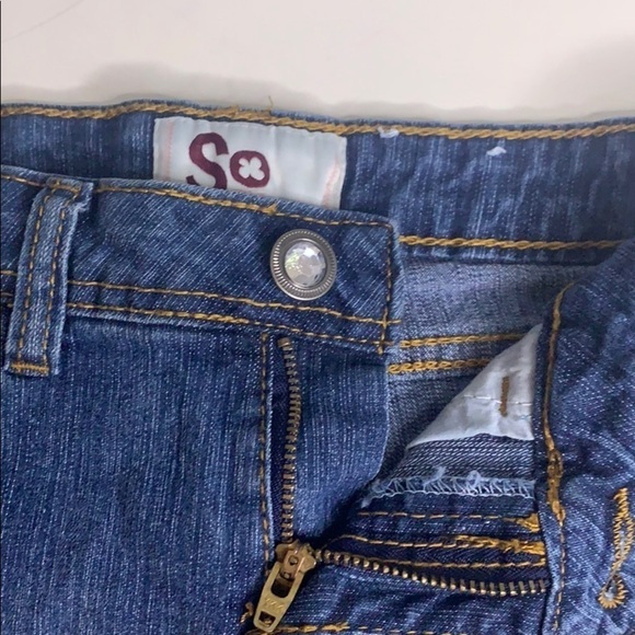 SO Neon Embroidered Denim Raw Hem Short Star Floral girl 10 - Picture 7 of 9